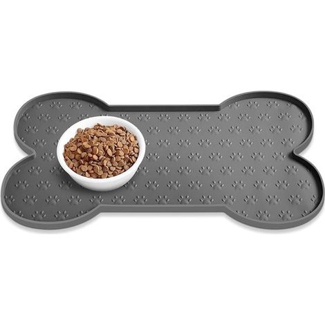 Alfombrilla de silicona antideslizante para comer para perros,Alfombrilla de alimentación impermeable,También apta para gatos,Marrón claro (1/5)