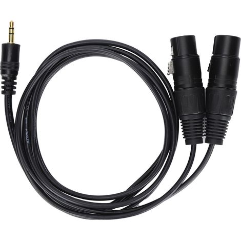 Câble Y-Splitter XLR Femelle Double vers Jack 3.5mm pour Connexion Audio (1/5)