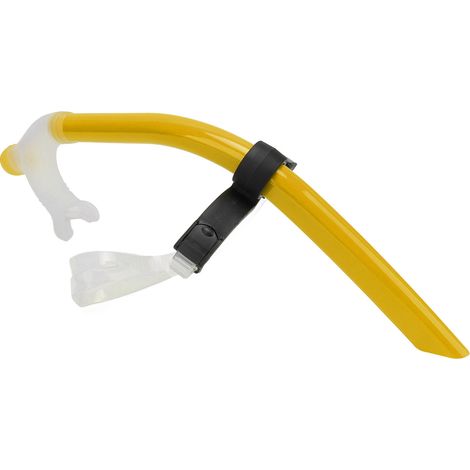 Tuba de natation en silicone à faible résistance avec support de tête réglable pour la plongée en apnée, jaune
