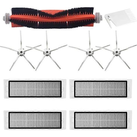 Brosse principale noire, brosses latérales, filtre HEPA pour aspirateurs Roborock S6, S5 MAX, S60, S5, S50, S55, E25 et E35 - Pièces et accessoires