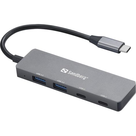 HUB Sandberg da USB-C a 2xUSB-A+2xUSB-C, modello V-6FUTP-07Y, 136-50