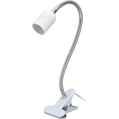 Lampe de Bureau à Pince sans Ampoule Bases de Lampe E26/E27, Tuyau Col de Cygne Rotation de 360 Degrés, Clip Support de Lampe avec Fil de Commutation pour la Culture des Plantes Maison Bureau(2) (1/5)
