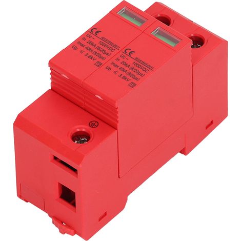 Parafoudre DC photovoltaïque 40kV 1000V 2P, réponse rapide, sécurité renforcée, protection contre surtensions pour panneaux solaires. (1/5)