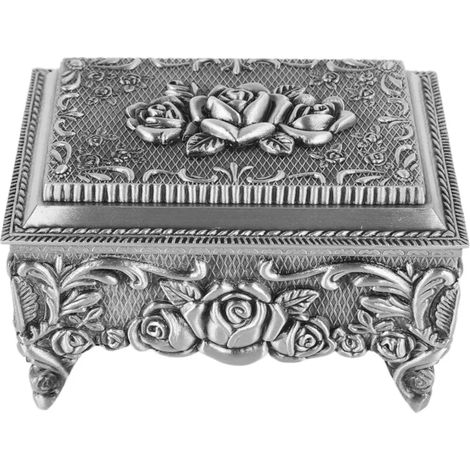 Boîte à Bijoux Vintage – Alliage Métallique – Design Rétro Élégant – Pour Bagues, Colliers et Broches (1/5)