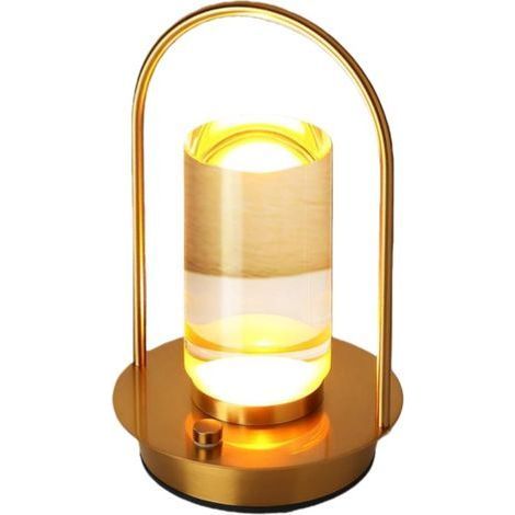 Longziming - Lampe d'ambiance extérieure - Abat-jour en aluminium et acrylique - Commande tactile - Intensité lumineuse réglable et trois températures de couleur - 1 pièce - Usage intérieur et extérie (1/5)