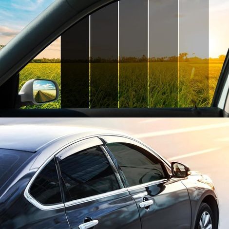 Autofensterfolie 35 Lichtdurchlässigkeit Sonnenschutzfolie Schwarze Universal-Autofensterfolie 3 m x 50 cm Sichtschutzfolie für Fahrgäste (1/5)