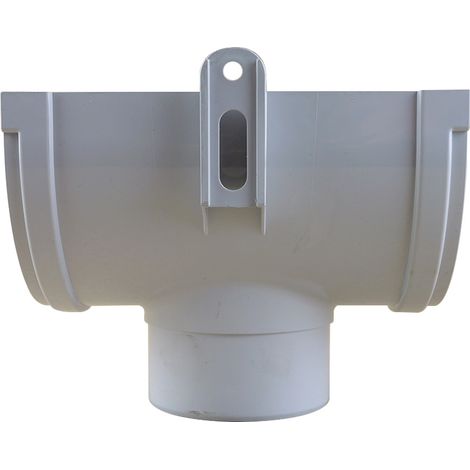 Naissance centrale avec support à joints montés PVC 33 demi-ronde - Gris - First Plast
