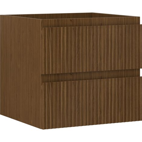 Mexen Rivel Badezimmerschrank unter dem Waschbecken 50 cm, 2 Schubladen, gerillt, Nussbaum - 91A20-05047-2-BFF86 (1/5)
