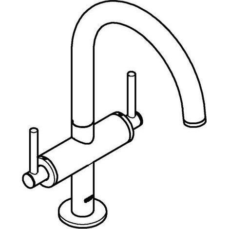 Grohe Atrio Waschtisch-Einlochbatterie, L-Size, mit Hebelgriff, (1/4)