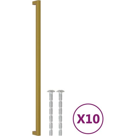 vidaXL Cabinet Handles 10 pcs Gold 480 mm Stainless Steel