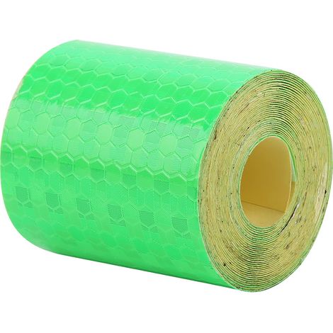 Rouleau de ruban adhésif réfléchissant de sécurité vert de 5 cm x 3 m pour remorques, voitures et vélos (1/5)