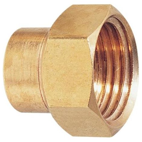 manchon en laiton à souder - 14 mm vers filetage femelle 15 x 21 - sachet de 10 pièces (1/2)