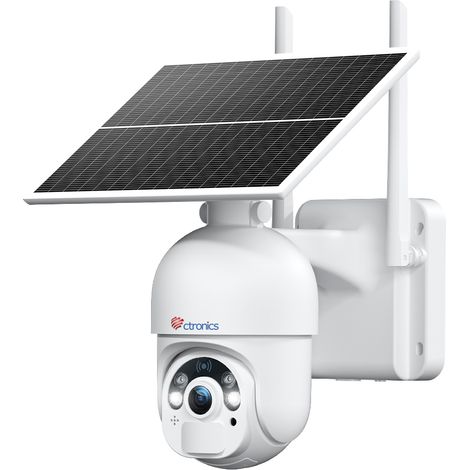 Caméra de surveillance extérieure 4G LTE solaire – Batterie 10400mAh – Vision nocturne couleur 30m – Détection humaine PIR (1/5)