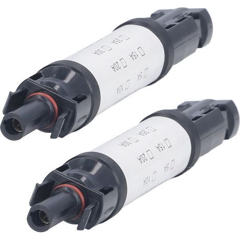 Packung mit 2 MC4 1000V Solarsteckern mit integrierter 15A Sicherung (Modell MC-15F), zertifiziert CE+TÜV+RoHS+REACH219 (1/5)
