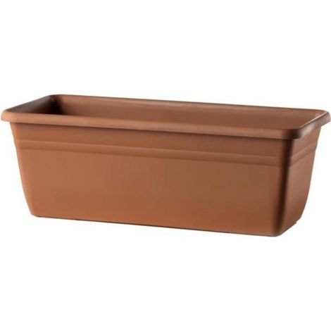 Vaso rettangolare ''Cassetta Cortina'' per fiori e piante da giardino -80 cm / Terracotta