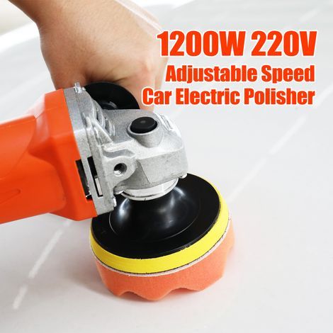Polisseuse électrique pour voiture, cireuse et outil de polissage pour meubles automobiles, 1200 W, vitesse réglable (1/5)
