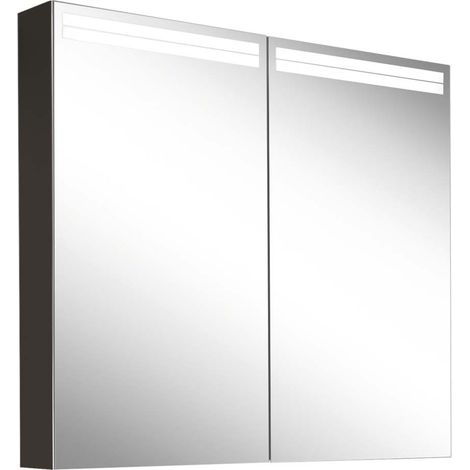 Armario con espejo iluminado Schneider ARANGA TW, 2 puertas,