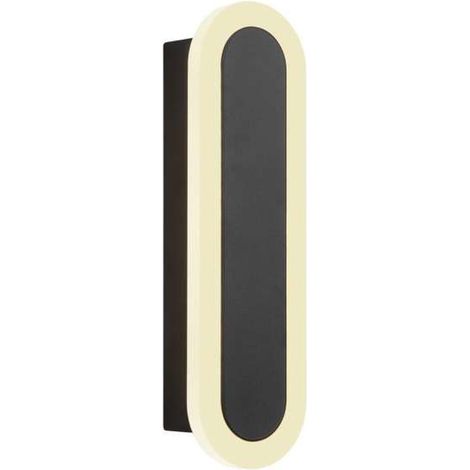 Aplique de pared con led integrado modelo Sultán acabado negro, 20cm(alto) 6cm(ancho) 6cm(fondo (1/2)