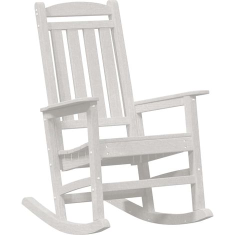 Chaise Berçante de jardin,Chaise d'extérieur Blanc 70 x 92 x 108 cm HDPE CFW7892405 (1/5)