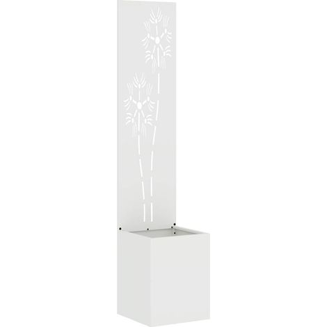 Écran de confidentialité de jardin Floral Blanc 32 x 140 cm (1/5)