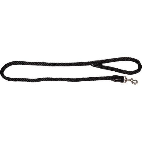 Laisse avec Mousqueton pour Chien, Modèle Walkabout, Couleur Noir, Taille 15 mm x 135 cm
