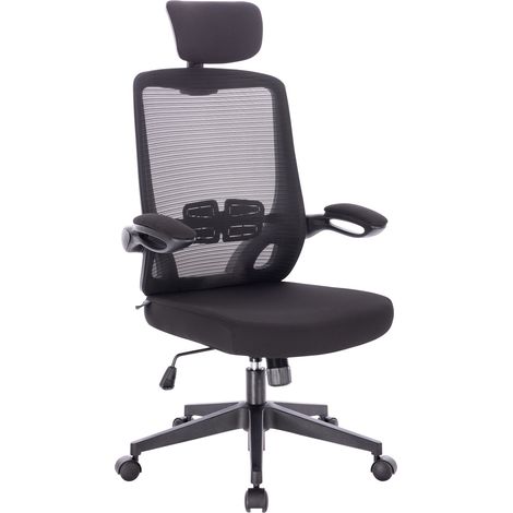 SVITA SAM Bürostuhl Schreibtischstuhl ergonomisch verstellbar Rollen Schwarz