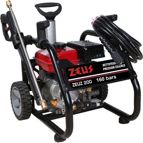 Zeuz – Nettoyeur haute pression thermique 4 temps 160 bars – Débit max 450 L/h – Moteur 4 temps SP95E – Pression continue 120 bars