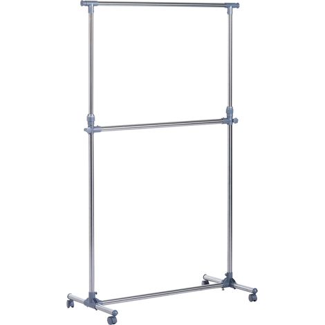 Stender Appendiabiti Estensibile 165x48x180 cm in Acciaio Inox e ABS Cromato (1/5)