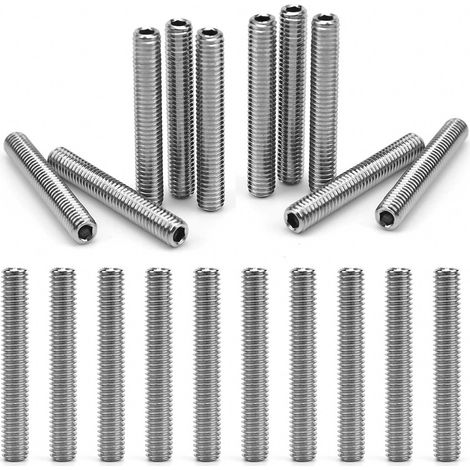 20 Pièces Vis M6 6 x 40 mm, Boulon M6, Acier Inoxydable Vis Inox, pour Menuiserie, Pièces Machines, Éléments Construction et Mobilier (1/5)