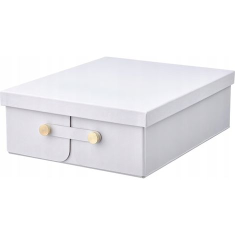 Scatola organizer in cartone Spinnrock IKEA con scomparti, bianca 32x25x10 (1/5)