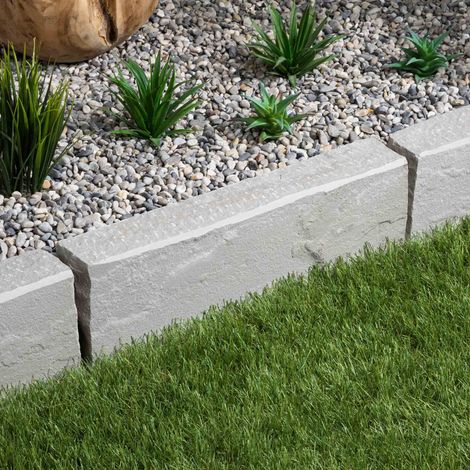 Bordure de jardin pierre naturelle Grès Kandla - 50x20x8 cm - Gris (1/5)