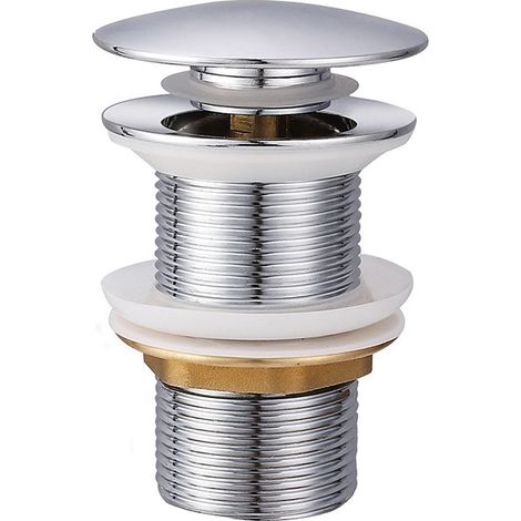 MINKUROW Pop-Up-Waschbeckenstopper Automatischer Systemabfluss Messing Auswerfbare Ablassschraube Universelle Ablassschraube ohne Überlauf (1/4)