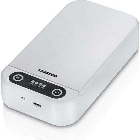 Stérilisateur UV 2W, blanc, élimine 99 % des bactéries, minuterie 5 min (1/2)