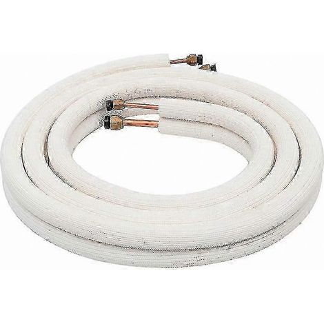 Ensemble de tubes en cuivre isolés de 1/4 po et 3/8 po pour unités de climatisation, composants de remplacement pour paires de fils de serpentin de 3 m pour systèmes de chauffage, ventilation et clima (1/4)