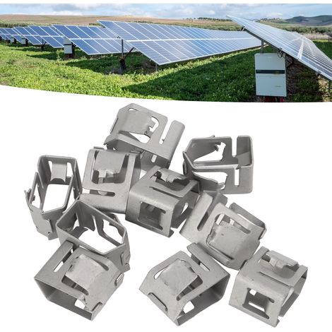 10 accessoires de fixation pour modules photovoltaïques à clip métallique (1/5)