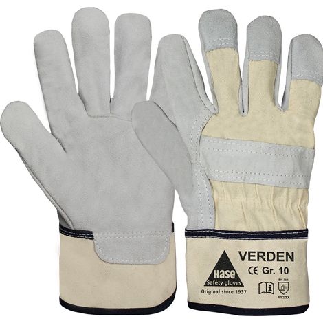 Hase VERDEN, Arbeitshandschuh aus Spaltleder, Größe 7 12 Stk
