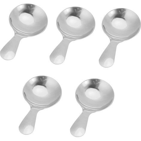 5 Pièces 304 Cuillère à Crème Glacée en Acier Inoxydable Dessert thé (1/5)