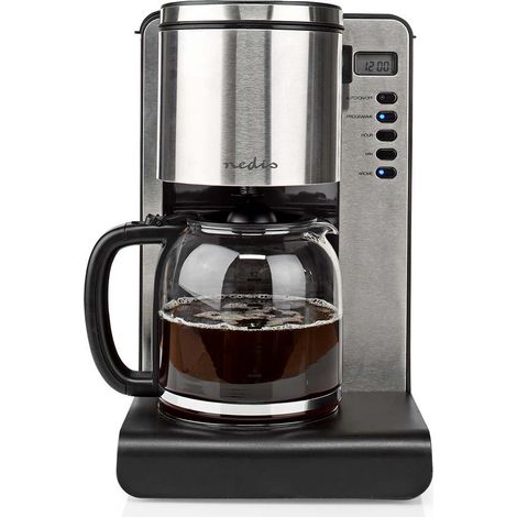 Nedis Macchina per il Caffè Americano Professionale 1000 watt 12 Tazze Acciaio
