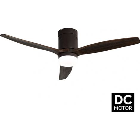 Ventilator 20w dc aguilon braun 3 Flügel Eiche 6 Geschwindigkeiten m/Fernbedienung, Dimmer, Zeitschaltuhr 30,5x132x132 cm