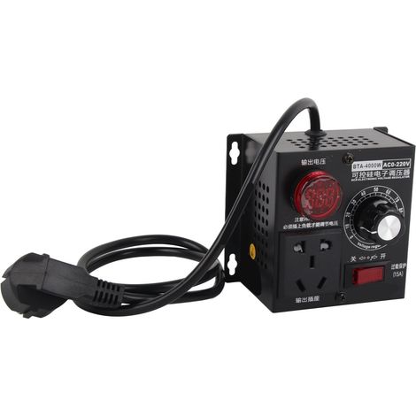 Régulateur de tension AC 220V 4000W SCR pour moteur de ventilateur, variateur de vitesse (prise UE) (1/5)