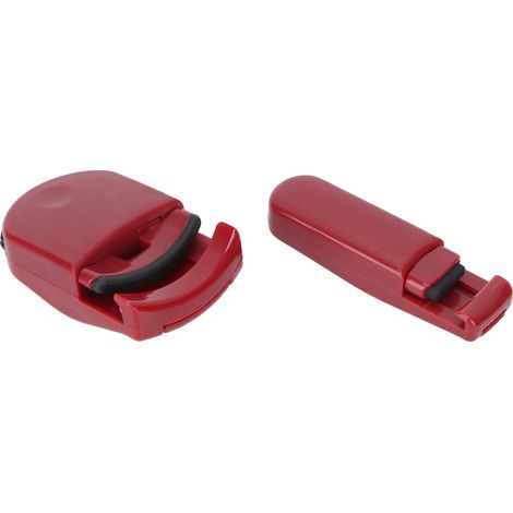 2pcs Curleur à Cils Professionnel avec Effet Tenue Longue, Appareil de Bouclage Portable Rouge (1/5)