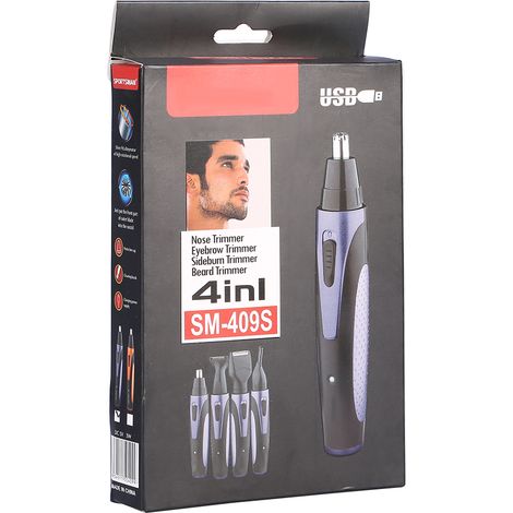 Chargeur automatique tondeuse électrique visage, nez, oreilles, sourcils, barbe, rasoir rechargeable set (1/5)