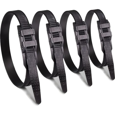 Serre-Cable - 9 x 260 mm - Nylon PA66 - Double Verrouillage - Résistant UV - Charge de Traction 90 kg - Pour Gestion Câbles Bricolage Jardin Atelier - 100 Pièces