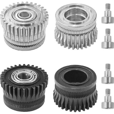 Paquete de 4 engranajes de motor extrusor para Creality K1 Max - Kit de extrusor de alto rendimiento con engranajes de acero endurecido (