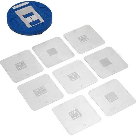 Lot de 8 gabarits de soudure BGA pour téléphone, positionnement magnétique précis, kit de réparation de maille d'étain pour smartphone IOS. (1/5)