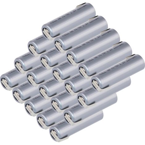 20x XCell Akku Mignon AA 2200 mAh 1,2V NiMh mit Z Lötfahne Flattop Hochstrom (1/5)