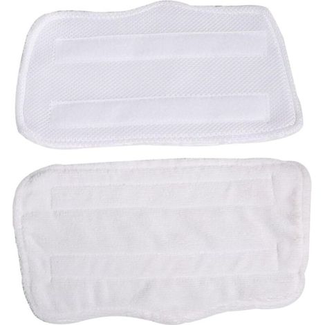 8-Piece Microfiber Replacement Cover for Steam Cleaner, White, Washable and Reusable for Hard Floor Types