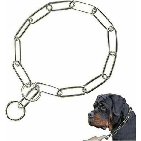 Choke Collars, Dog Training Collars, Classic Adjustable Solid Steel Chain Collars, Thick Chain Dog Collar 3.0mm x 55cm (1/5)