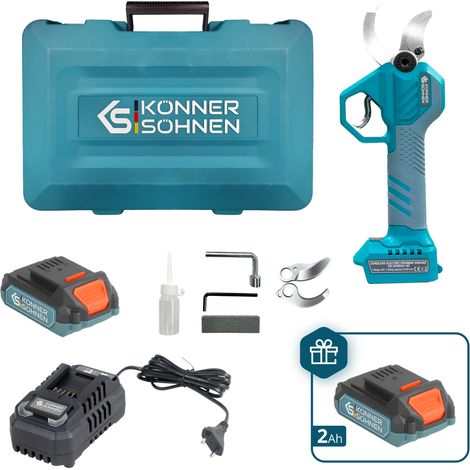 Sécateur électrique sans fil Könner & Söhnen KS CPS20V-40 CASE PLUS, 20V, Capacité de coupe 40 mm, Coffret de transport (1/5)