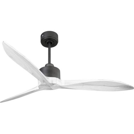Modulo Latino Slim - Super destratificateur et ventilateur DC 132 cm noir pales bois blanc idéal 26 à 40 m² (1/5)
